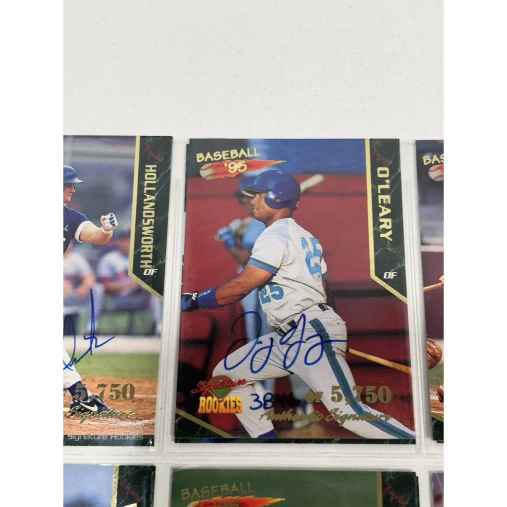Lot Of 16‎ Autographed Baseball Cards Signatures Rookies 1995